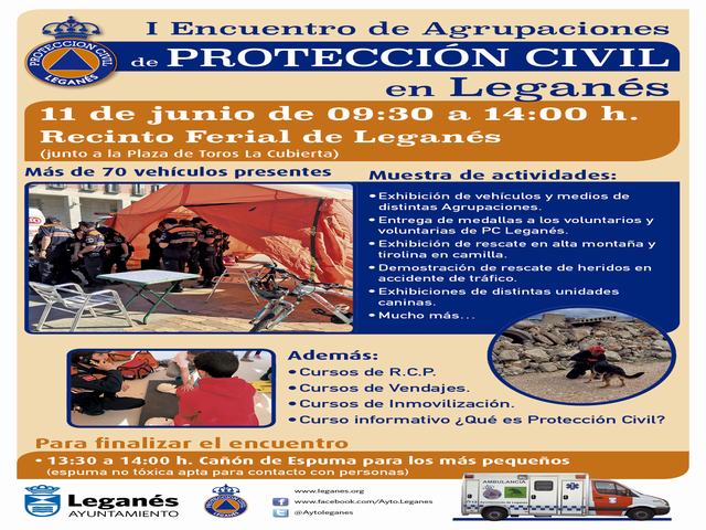 Voluntarios de toda España participarán en el I Encuentro de Agrupaciones de Protección Civil de Leganés